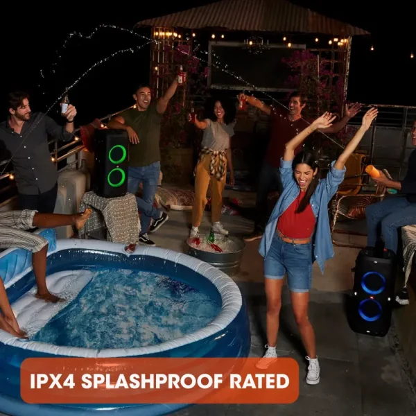 JBL Partybox 310 - 18Hrs Playtime, JBL Pro Sound, Dynamic Light Show, IPX4 Portable 240 W Bluetooth Soundbar (Black, Stereo Channel)